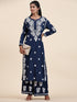 Fizaa Chikankari CO-ORD Set In Modal Cotton for Women In Blue